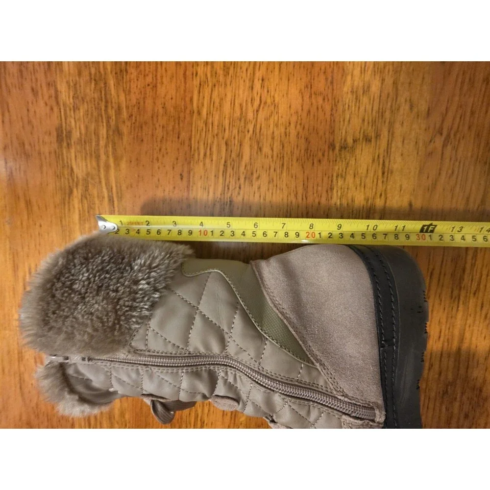 Baretraps Lara Taupe Suede Faux Fur Winter Snow Cold Weather Boots Women Size 10